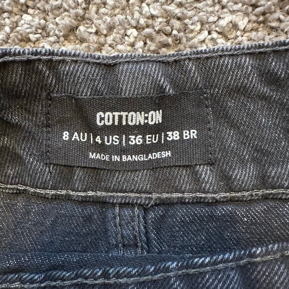 COTTON ON Women's Denim Wrap Skirt Size 4 In Dark Wash - Picture 6 of 9